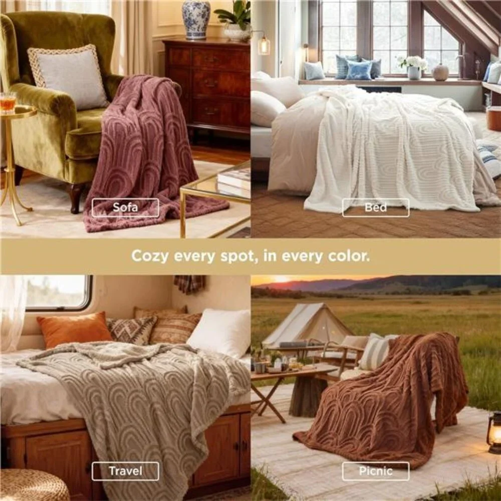 Throw Blankets for Women - Soft Cozy Cute Blanket for Couch, Fuzzy Fleece